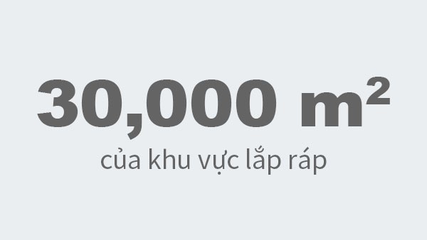 30,000 mét vuông của khu vực lắp ráp